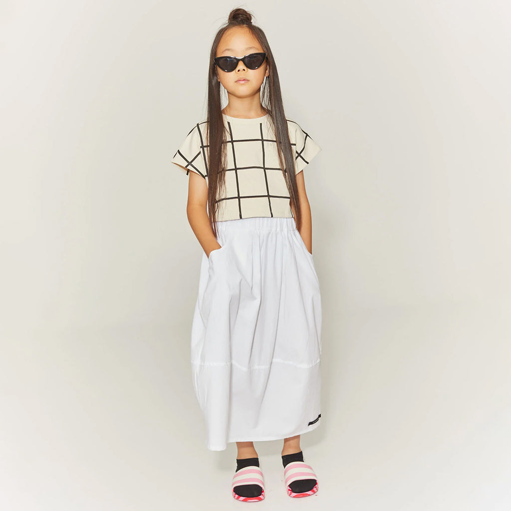 Little Creative Factory Child Trapeze Crop Sweatshirt Cream And Black