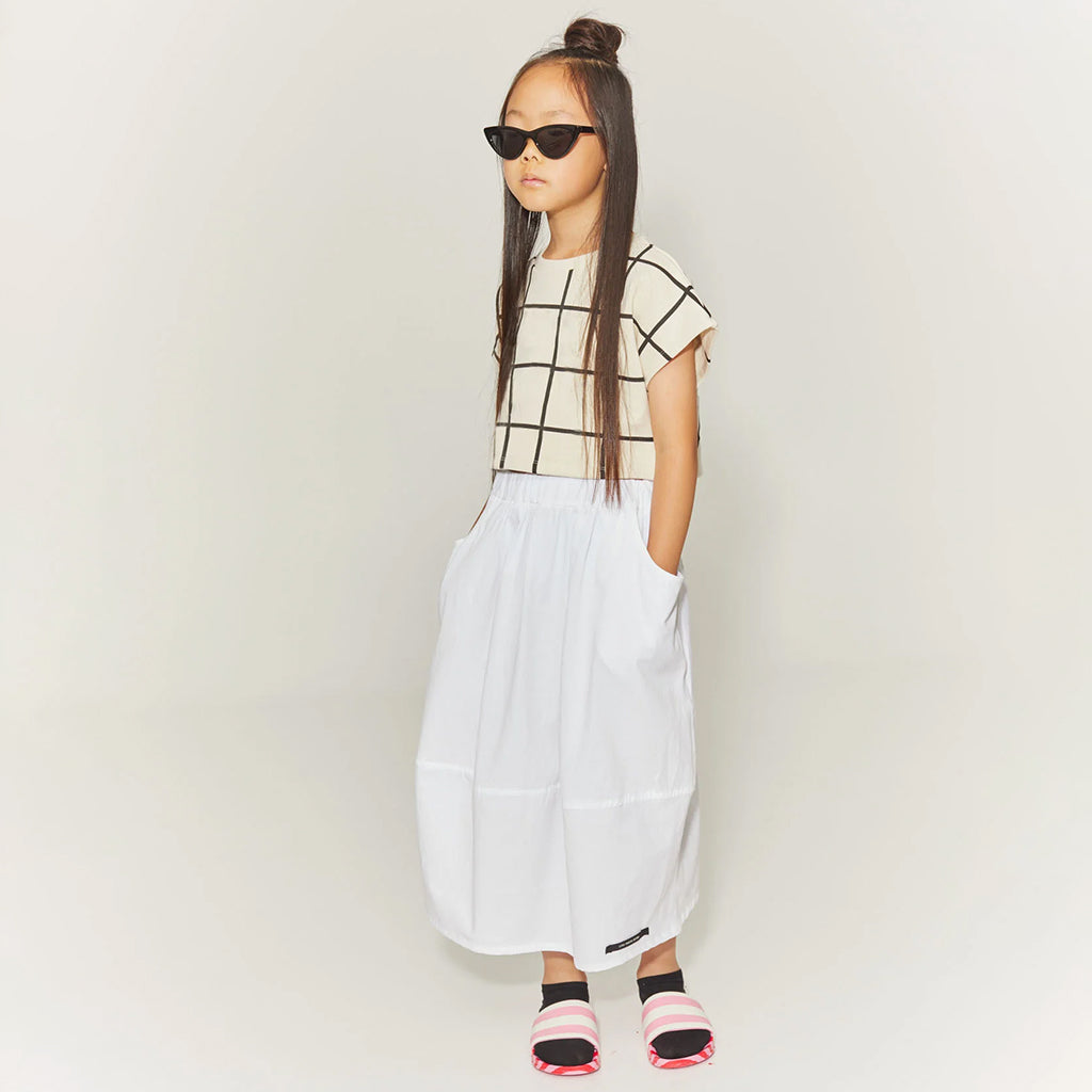 Little Creative Factory Child Trapeze Crop Sweatshirt Cream And Black