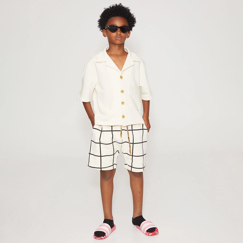 Little Creative Factory Child Trapeze Shorts Cream And Black