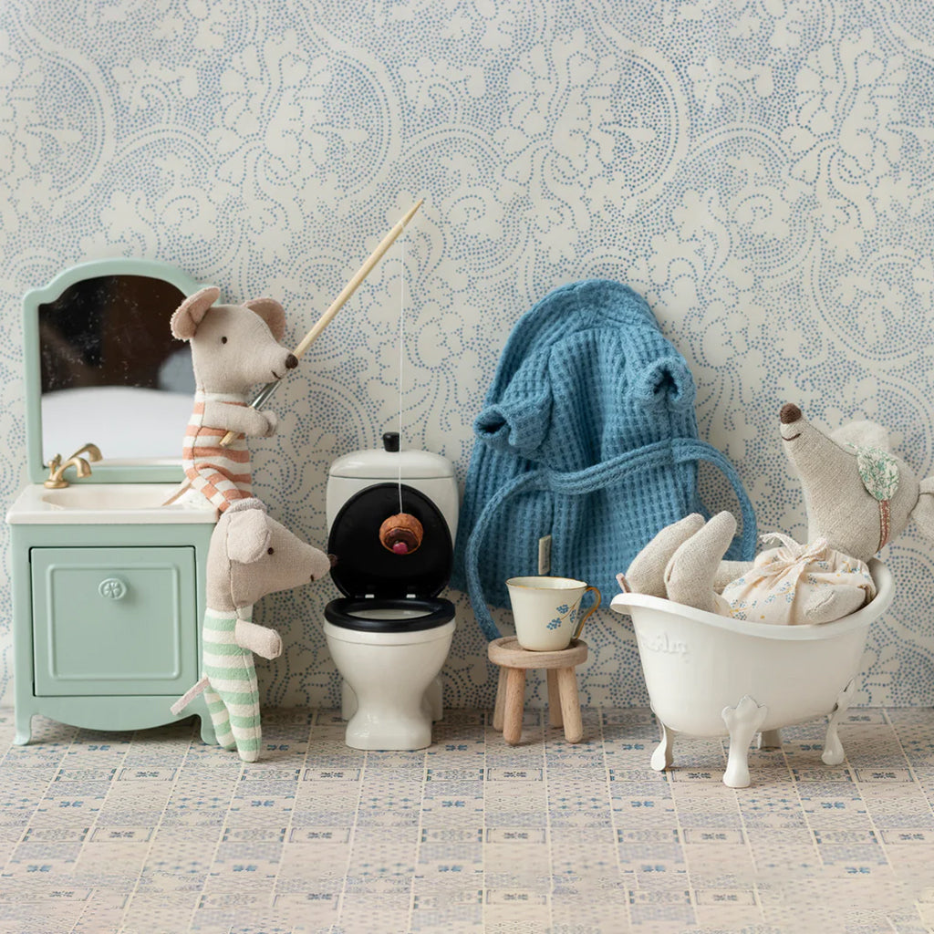 Maileg Toys Mouse Bath Miniature Toilet