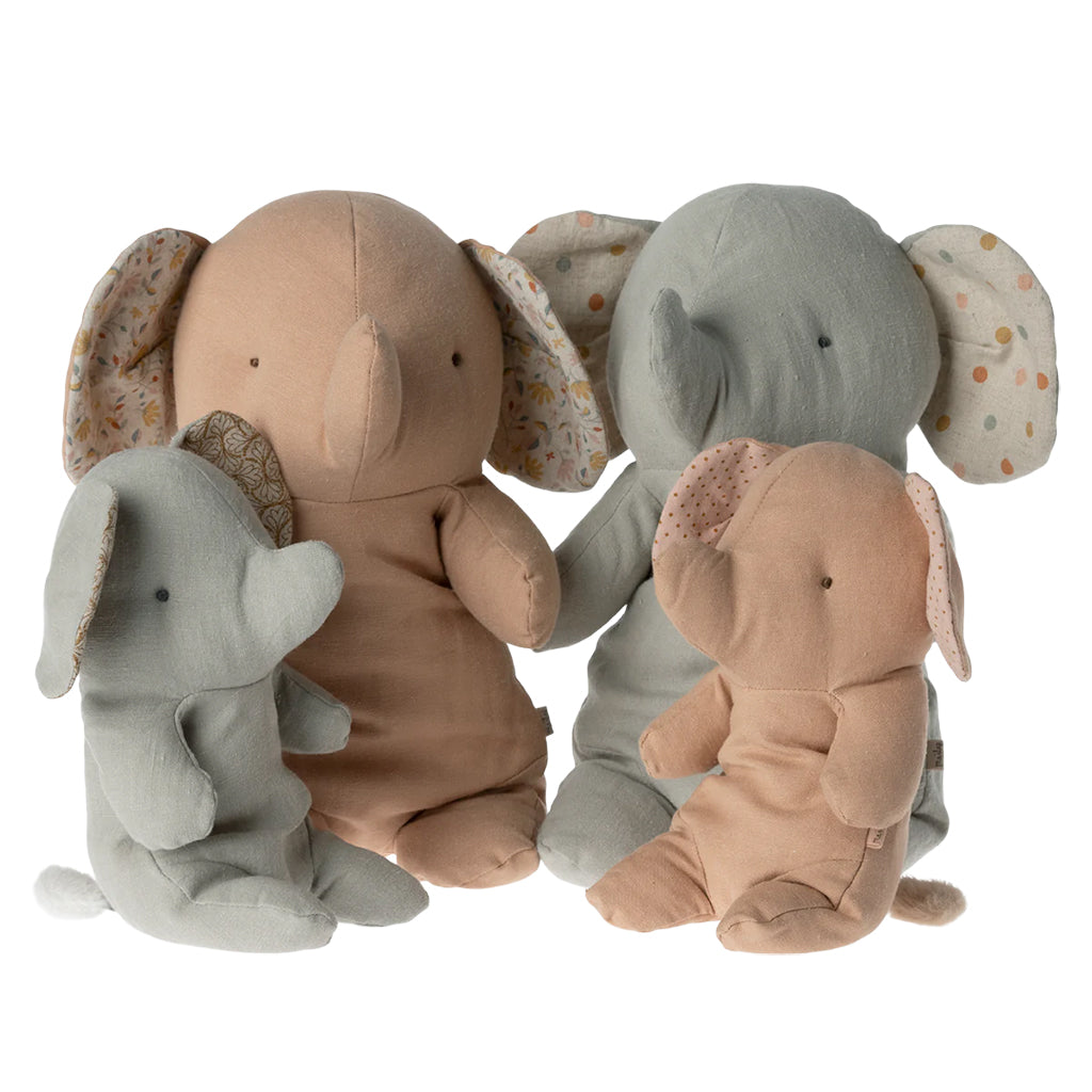 Maileg Toys Safari Friends Medium Elephant Soft Toy Rose Pink