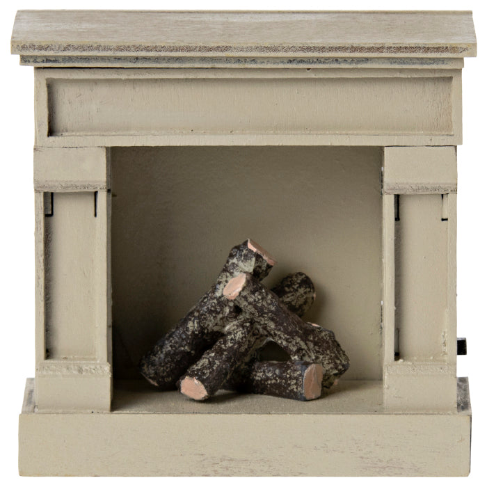 Maileg Toys Mouse Living Miniature Fireplace Off-White