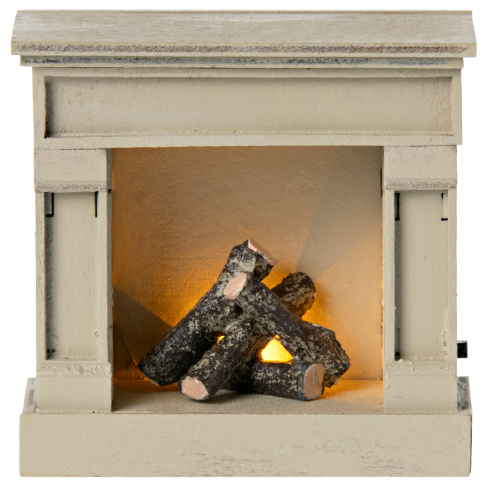Maileg Toys Mouse Living Miniature Fireplace Off-White