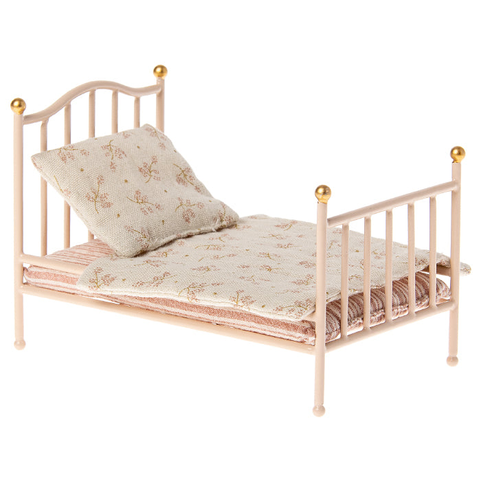 Maileg Toys Mouse Bed Miniature Vintage Bed Rose