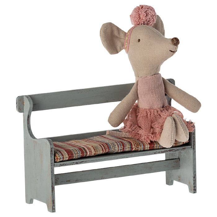 Maileg Toys Mouse Outdoor Miniature Bench