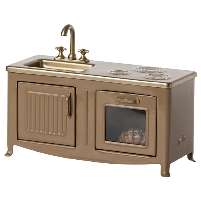 Maileg Toys Mouse Kitchen Miniature Chef Station Light Brown