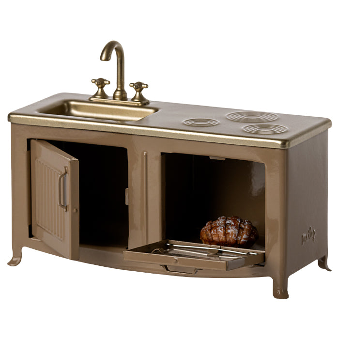 Maileg Toys Mouse Kitchen Miniature Chef Station Light Brown