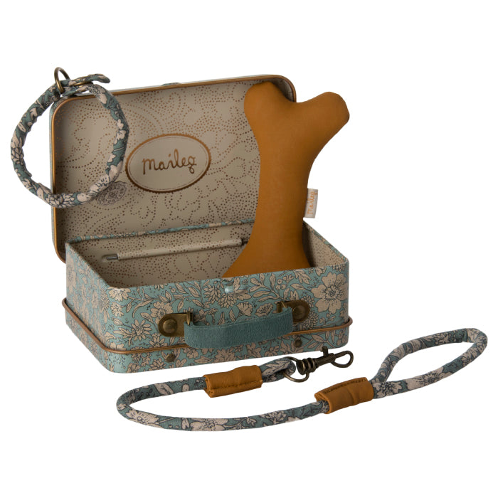 Maileg Toys Puppy Supply Leash, Collar & Accessories Suitcase Blue