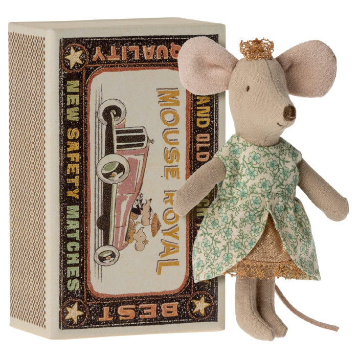 Maileg Toys Little Sister Princess Mouse In Matchbox
