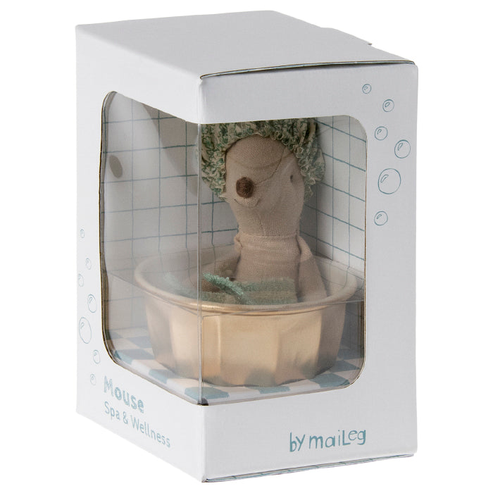 Maileg Toys Mouse Bath Big Sister Wellness Green