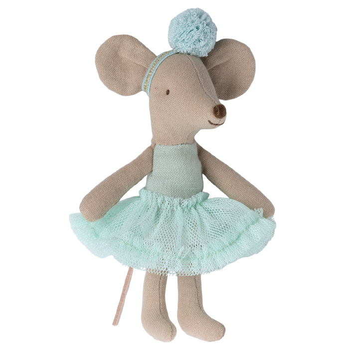 Maileg Toys Little Sister Ballerina Mouse Light Mint