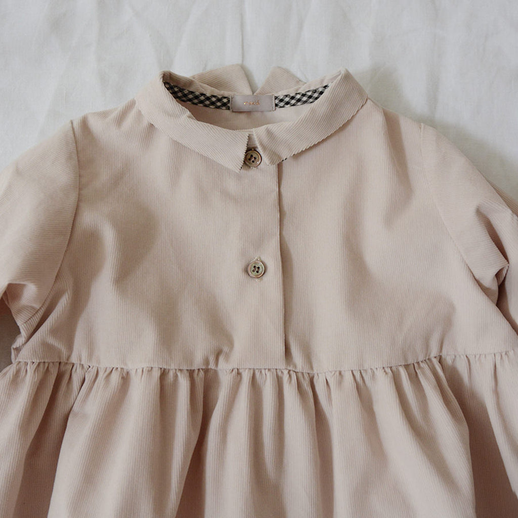 Makié Baby And Child Alaia Corduroy Dress Light Peach Pink