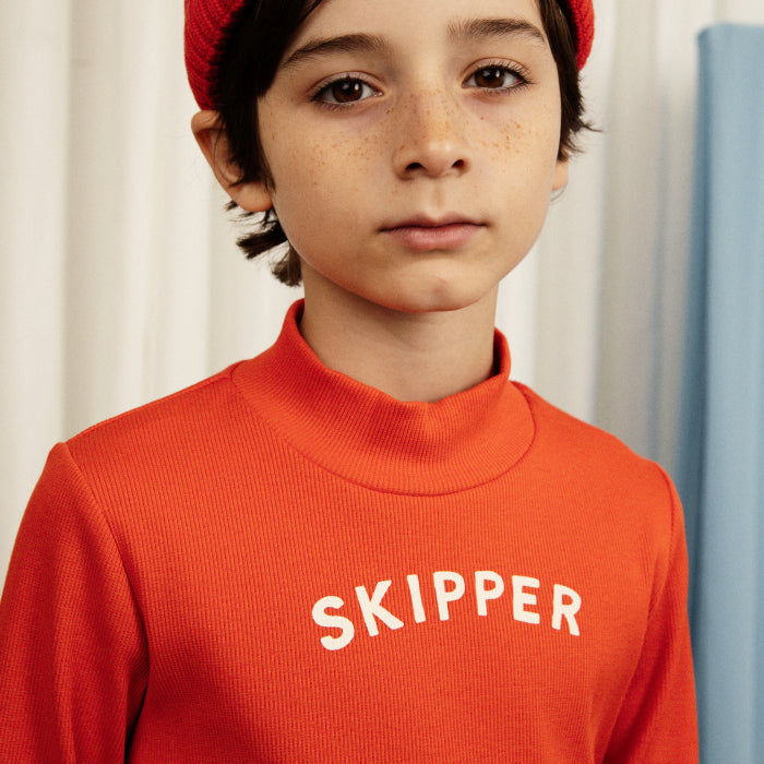 Mini Rodini Child Skipper High Neck T-shirt Red