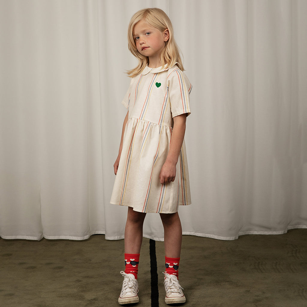 Mini Rodini Child Woven Dress Cream Stripes