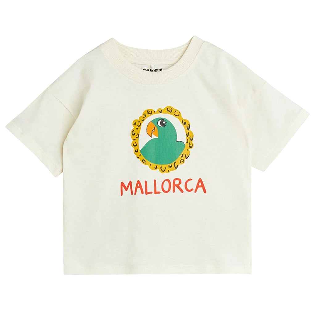 Mini Rodini Child Parrot T-shirt Cream