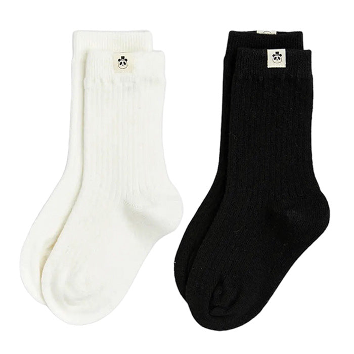 Mini Rodini Baby And Child Basic Wool Socks Black and White