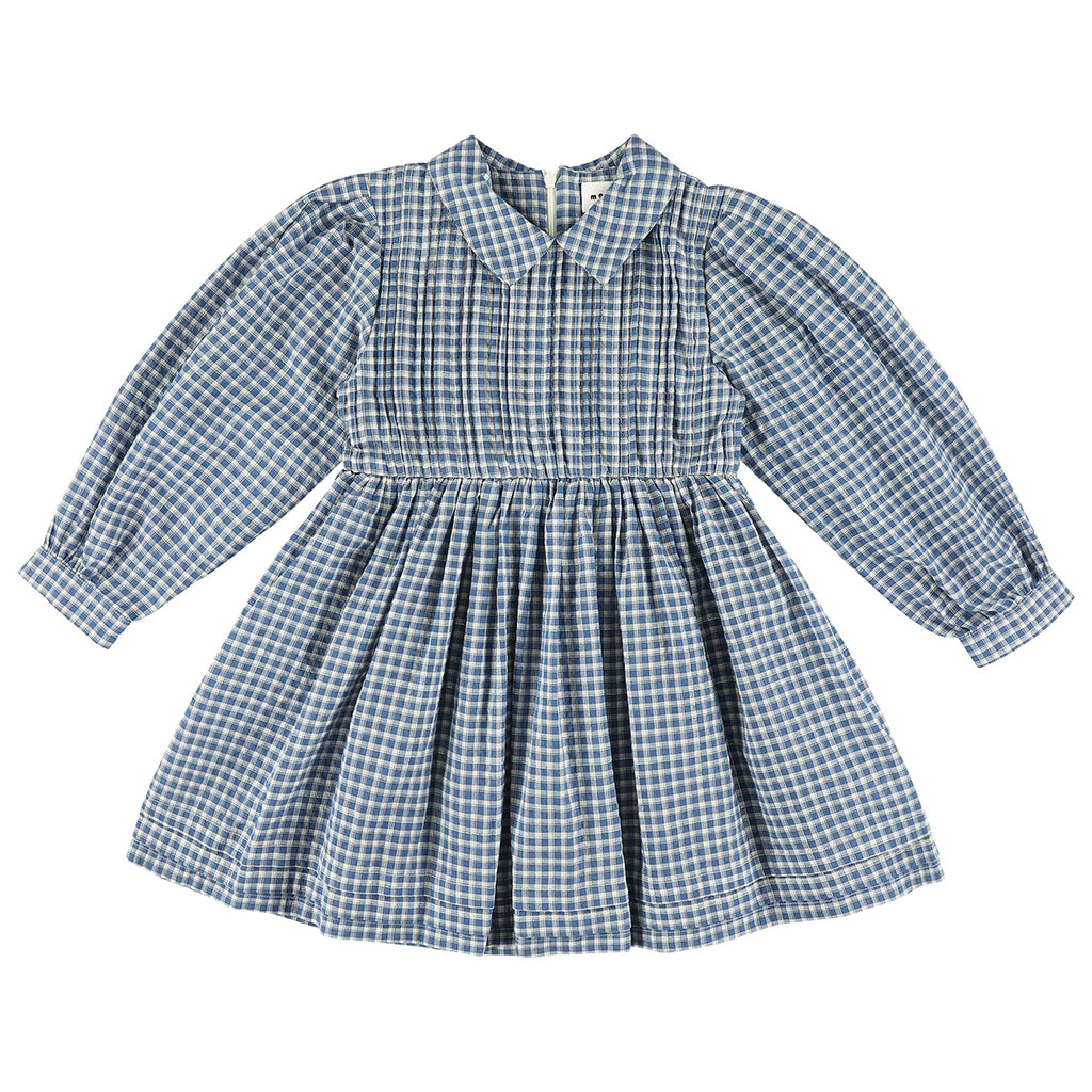 Morley Child Vie Dress Axiot Blue Plaid