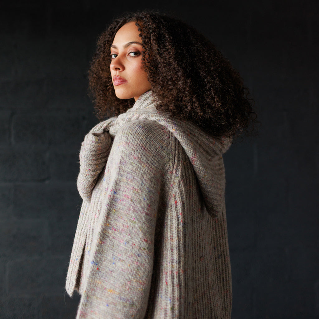 Mabli Adult Moya Hooded Scarf Puddle Gray