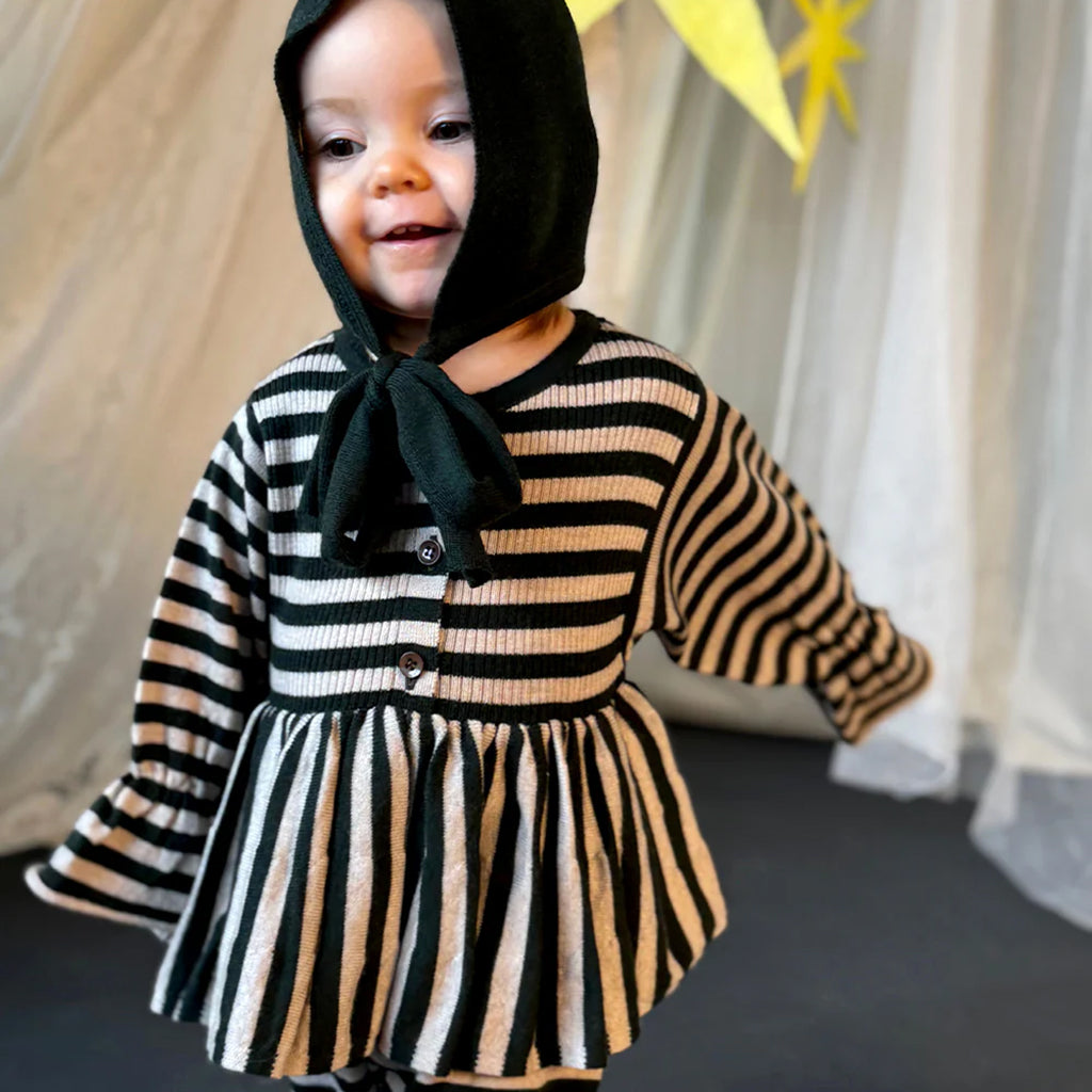 Mabli Baby Stevie Jumpsuit Ivy Stripe Beige And Black