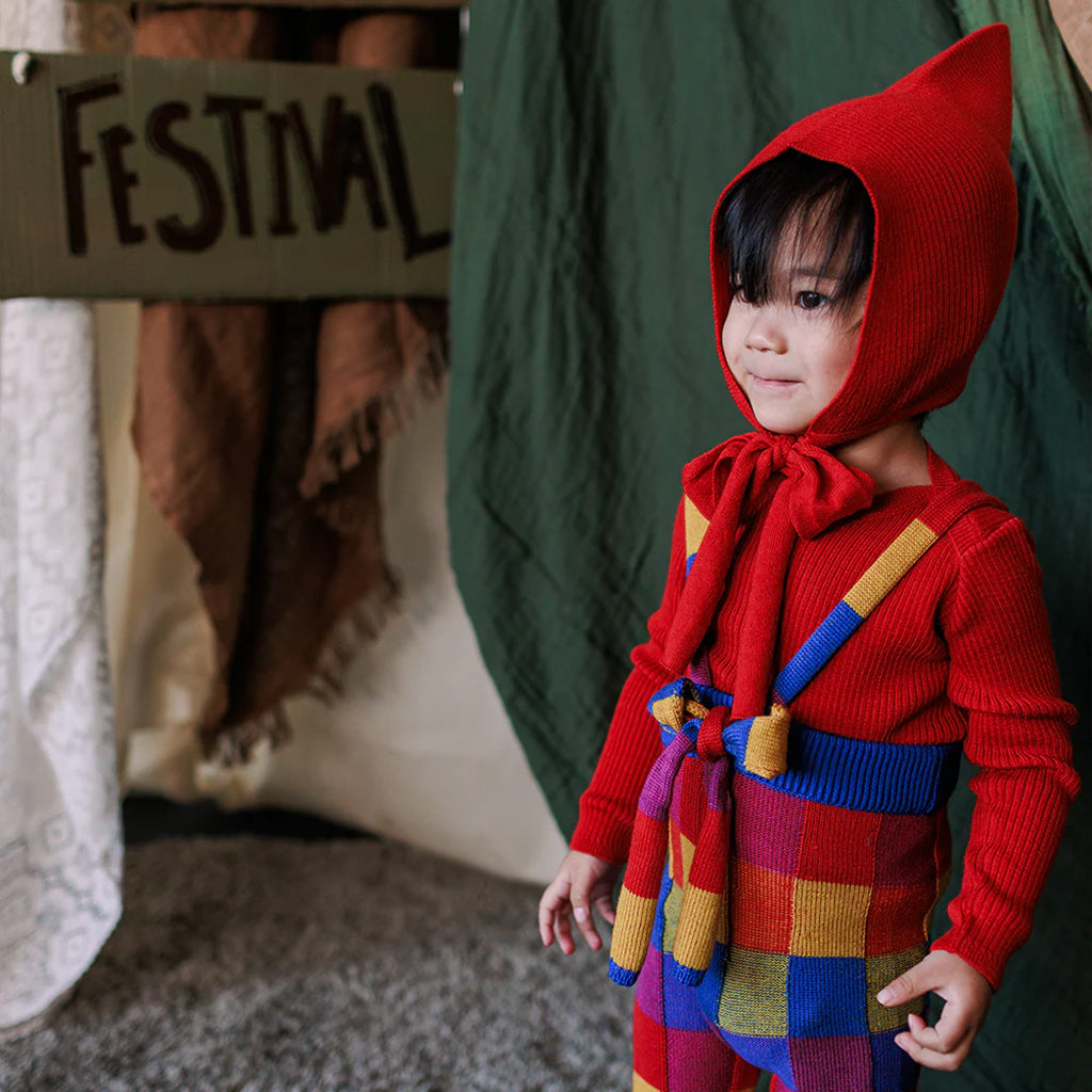 Mabli Baby Tegan Bonnet Hat Redcurrant Red