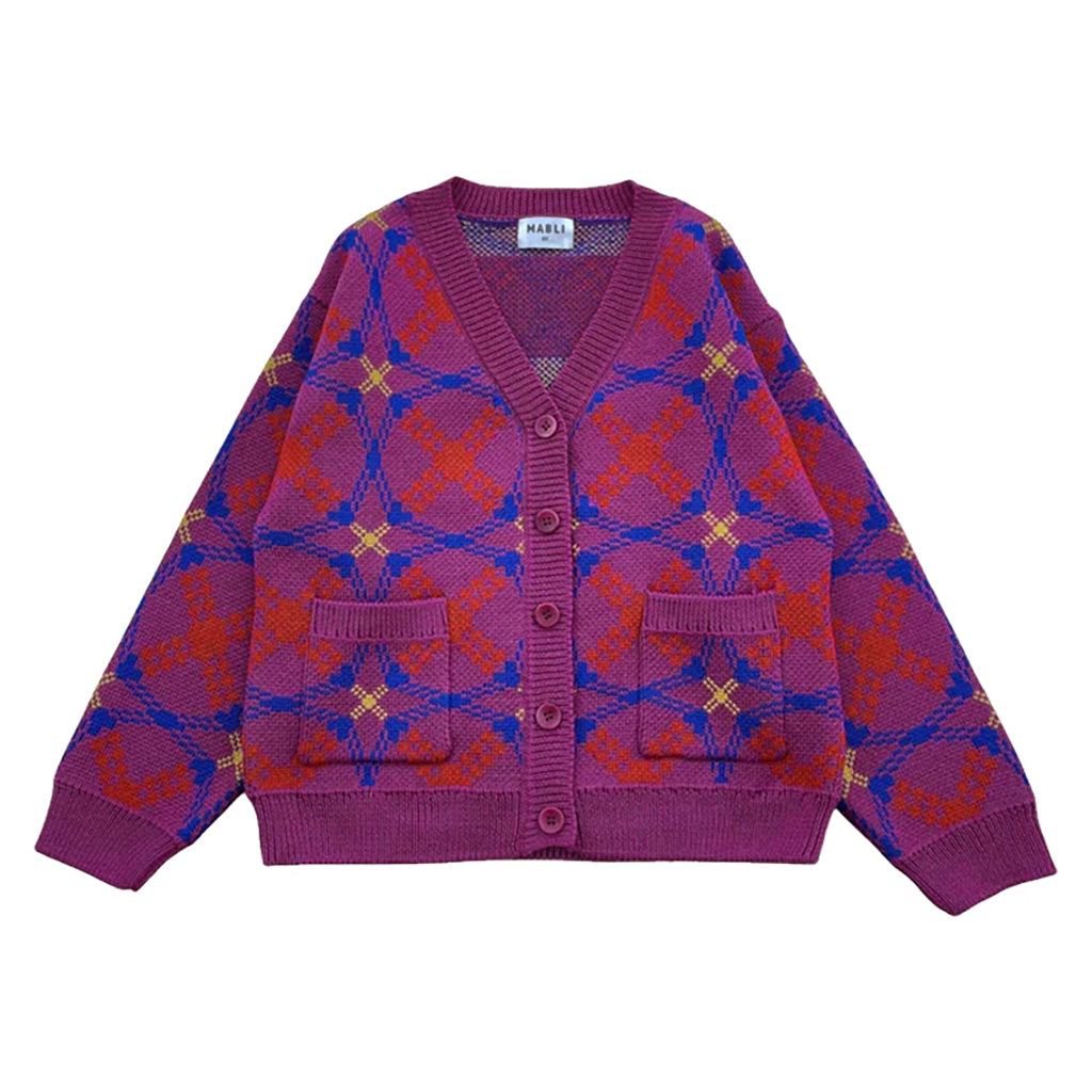 Mabli Baby Sêr V-neck Cardigan Violet Dream Purple