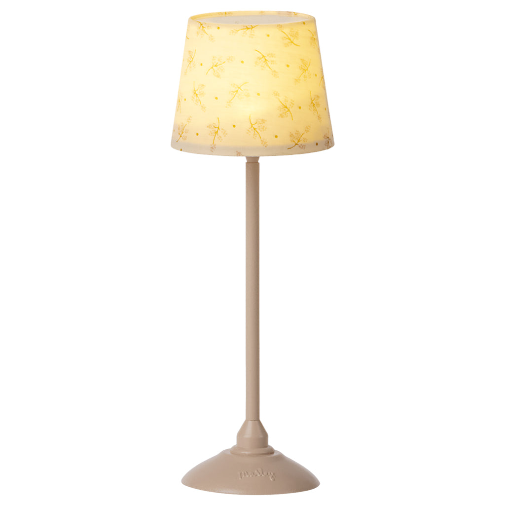 Maileg Toys Mouse Miniature Floor Lamp Powder Pink