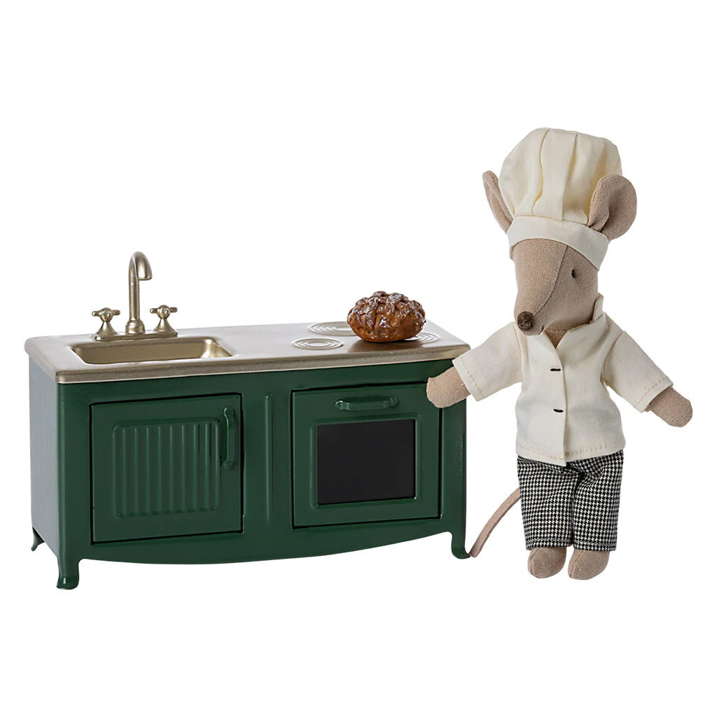 Maileg Toys Mouse Kitchen Miniature Chef Station Green