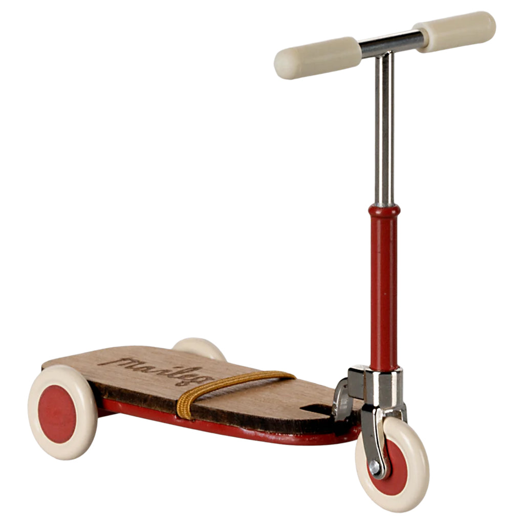 Maileg Toys Mouse Miniature Kickboard Red