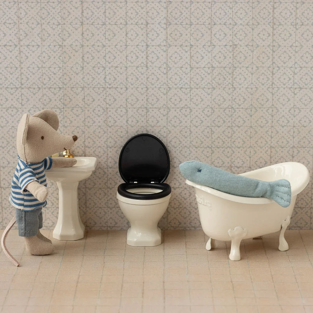 Maileg Toys Mouse Water Closet Off-White