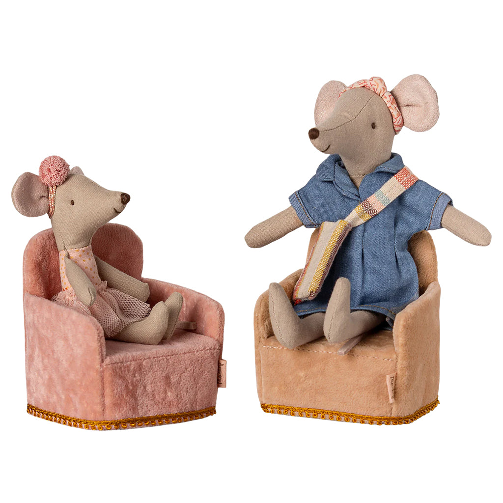 Maileg Toys Mouse Miniature Folding Chair Rose Pink