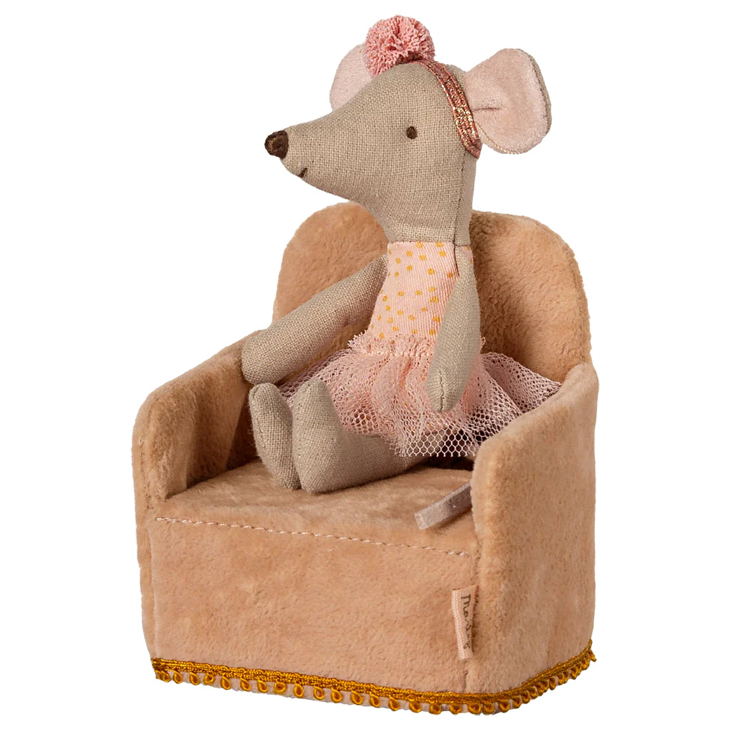 Maileg Toys Mouse Miniature Folding Chair Powder Pink