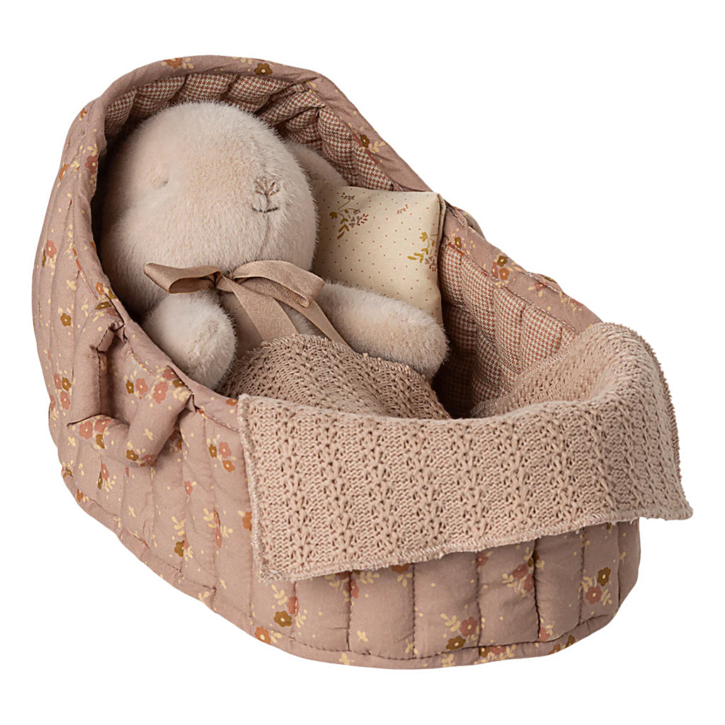 Maileg Toys Large Carry Cot Rose Pink