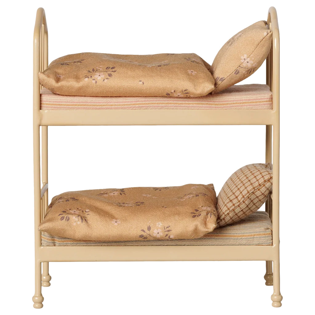 Maileg Toys Mouse Miniature Bunk Bed Wheat