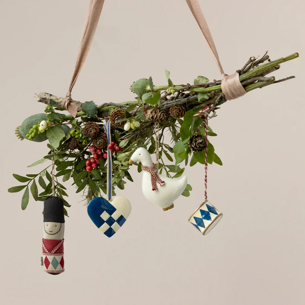 Maileg Toys Christmas Ornament Drum Small Dark Blue