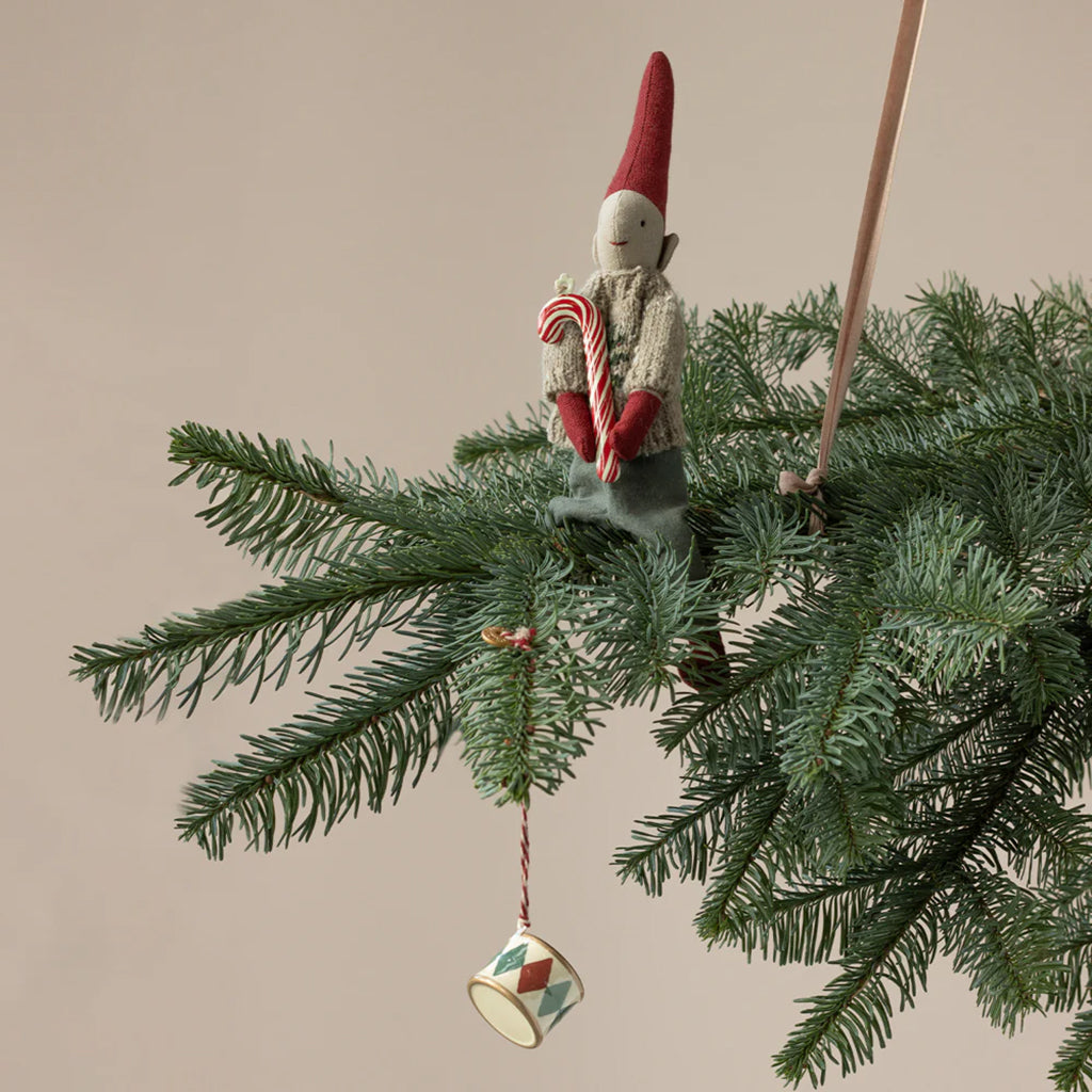 Maileg Toys Metal Sugar Cane Ornament Red Stripes