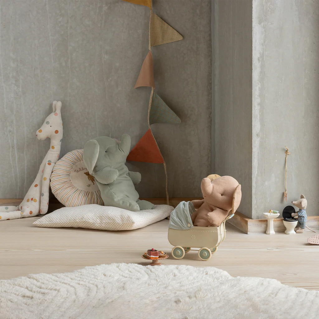 Maileg Toys Safari Friends Small Elephant Soft Toy Powder Pink