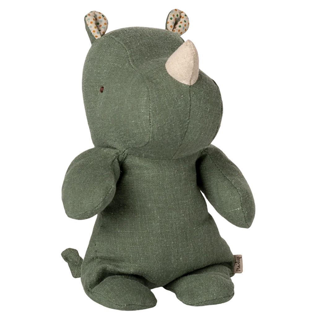 Maileg Toys Safari Friends Small Rhino Soft Toy Sage Green