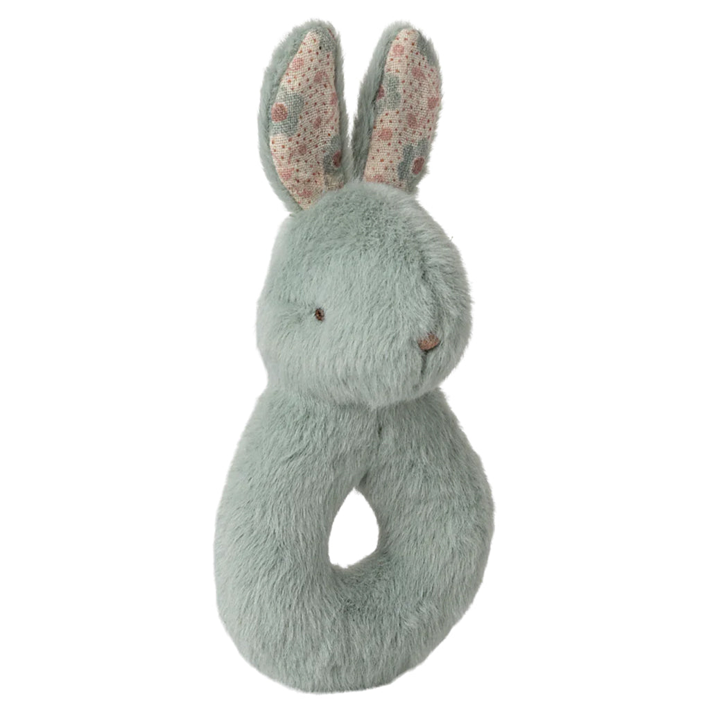 Maileg Toys Rabbit Rattle Set Mint Blue