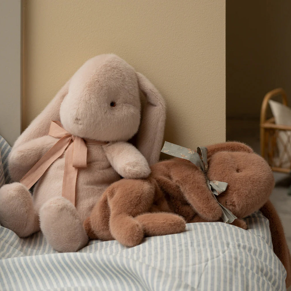 Maileg Toys Small Sleeping Bunny Soft Toy Soft Brown