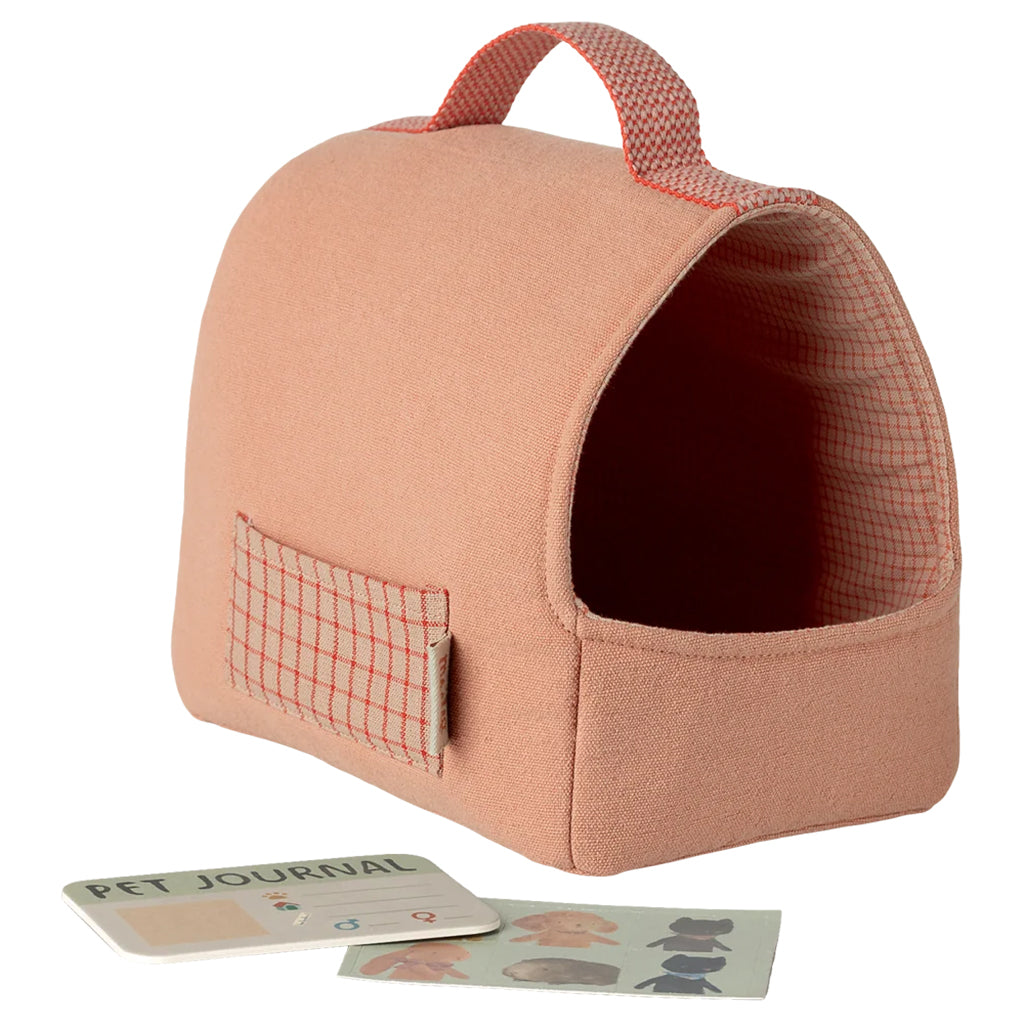 Maileg Toys Mouse Pet Carrier Coral