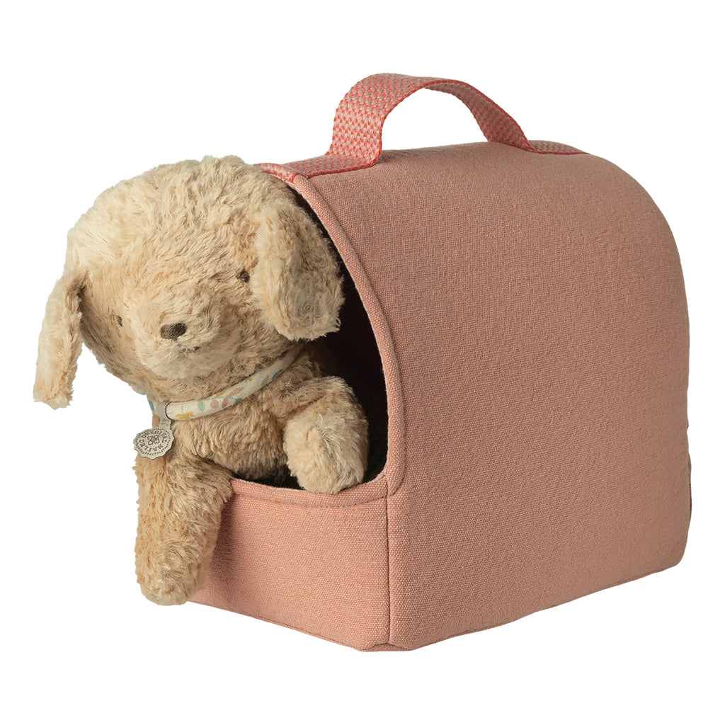 Maileg Toys Mouse Pet Carrier Coral
