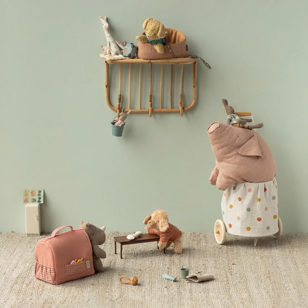 Maileg Toys Mouse Pet Carrier Coral