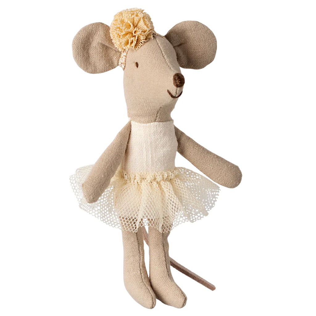 Maileg Toys Mouse Little Sister Ballerina Off White