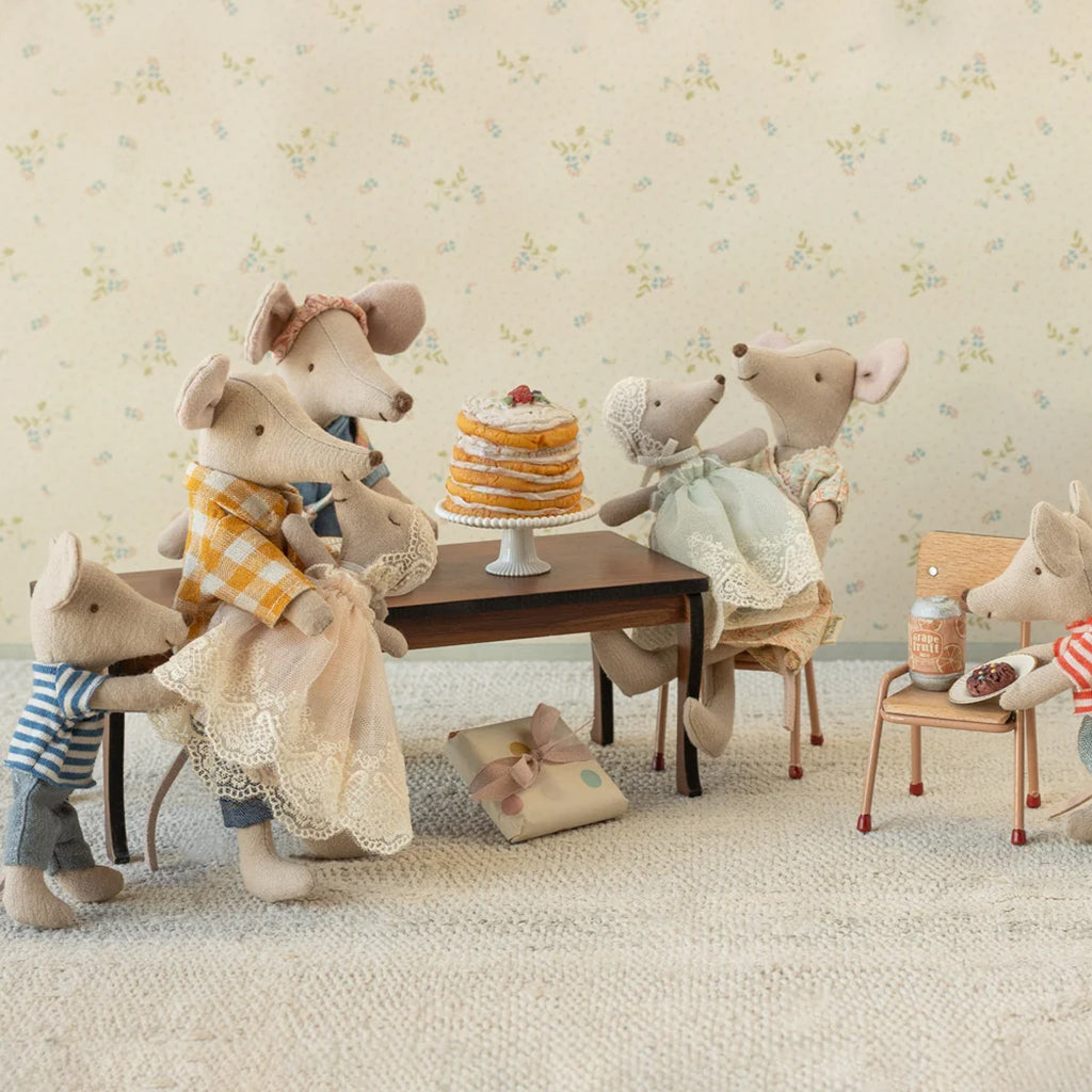 Maileg Toys Baby Mouse In Gown Powder
