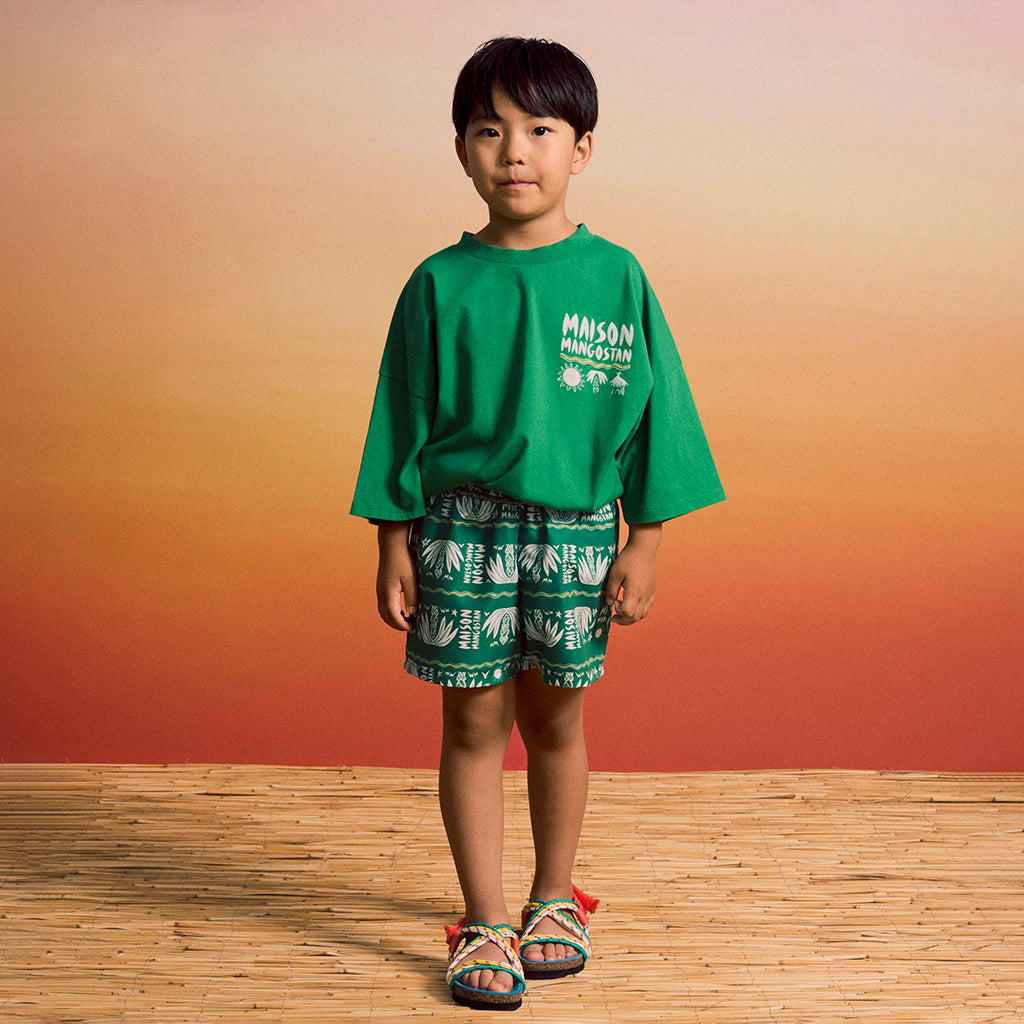 Maison Mangostan Child Palma T-Shirt Green