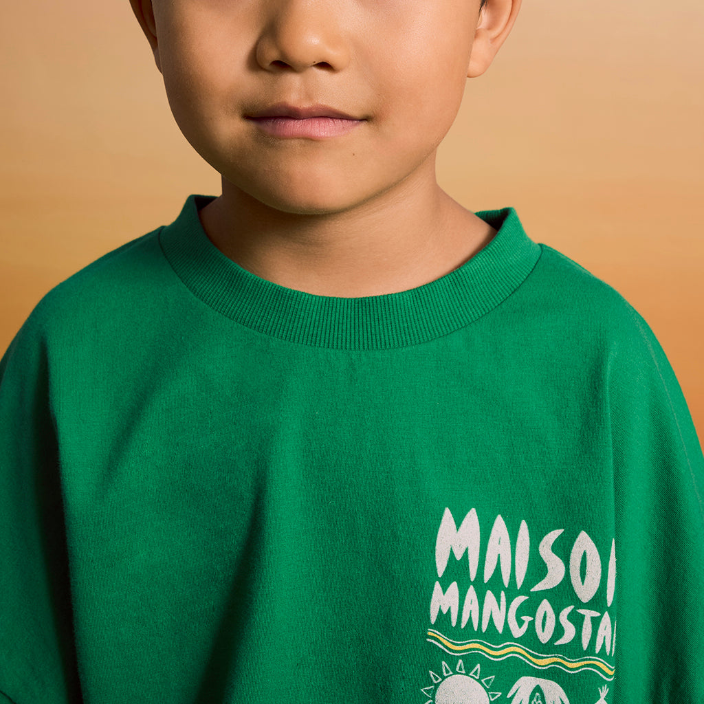 Maison Mangostan Child Palma T-Shirt Green