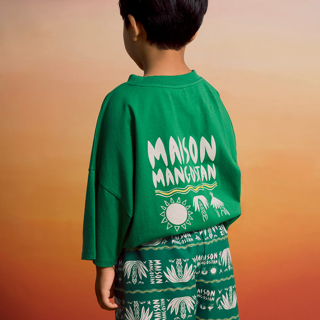 Maison Mangostan Child Palma T-Shirt Green