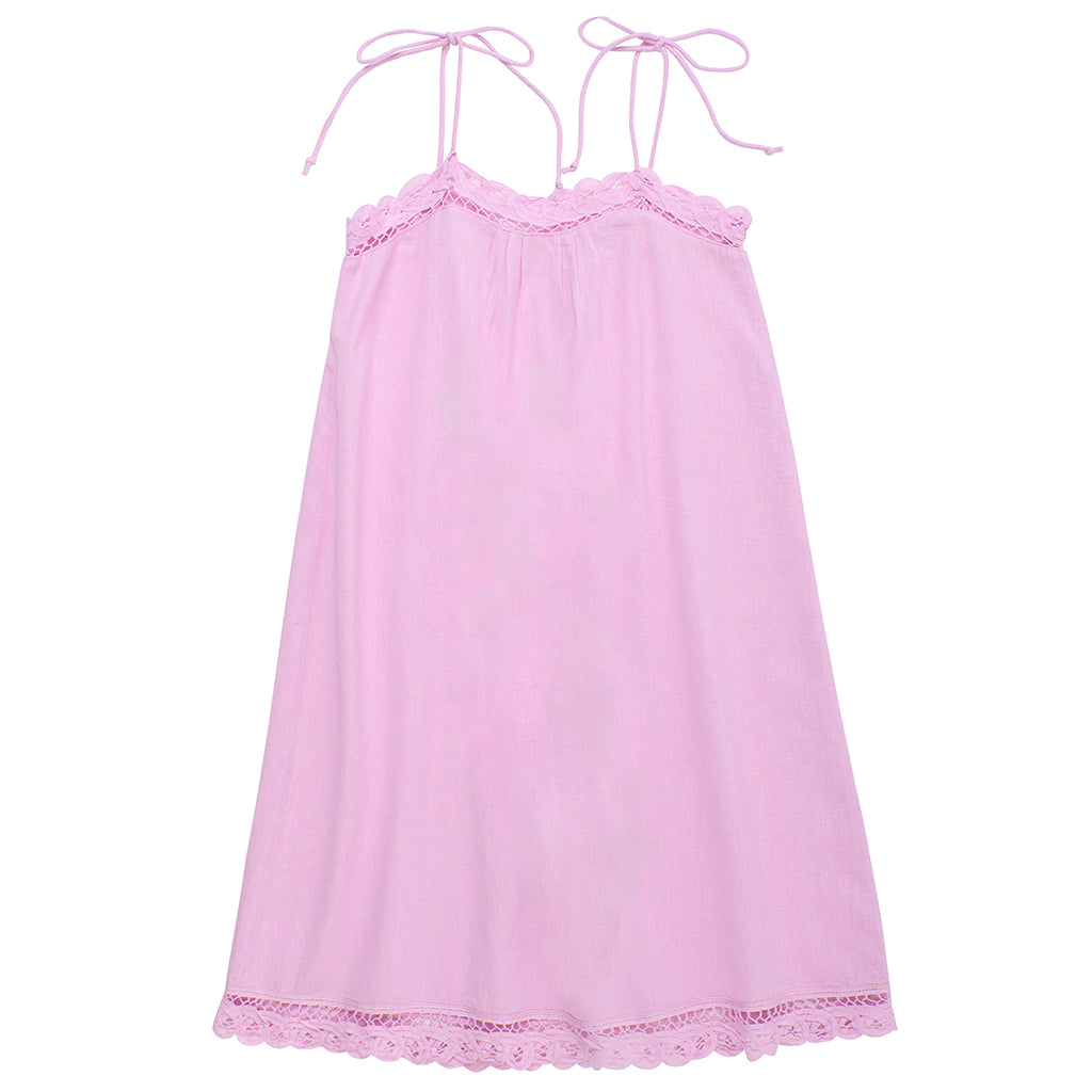 Maison Mangostan Child Crochet Dress Pink