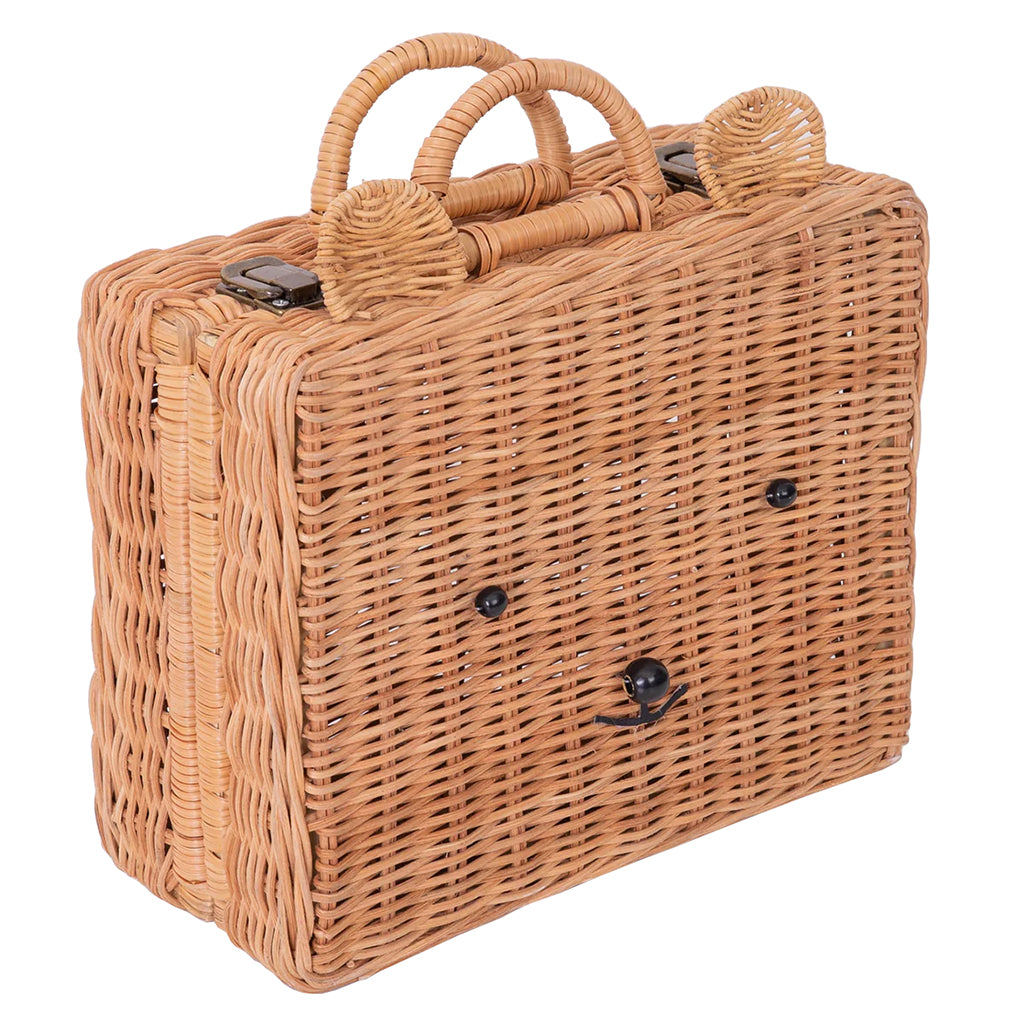 Meri Meri Bear Rattan Suitcase