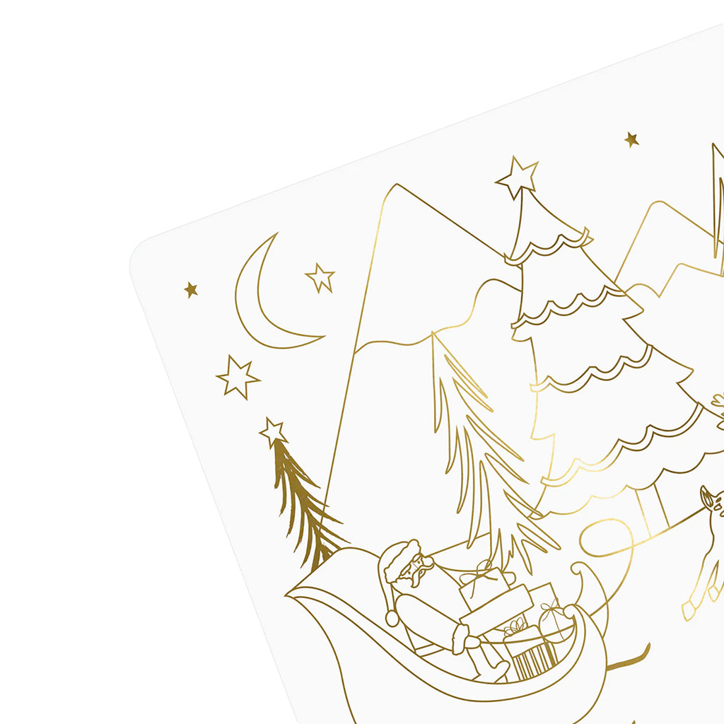 Meri Meri Set Of 8 Christmas Coloring Placemats